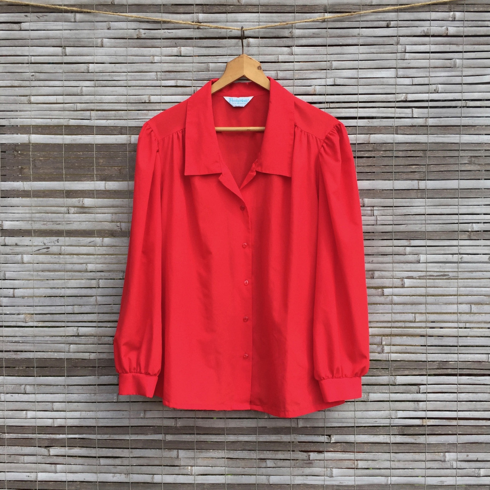 VINTAGE . JUDY BOND PROVINCETOWN . 70s BLOUSE - Picture 3 of 8